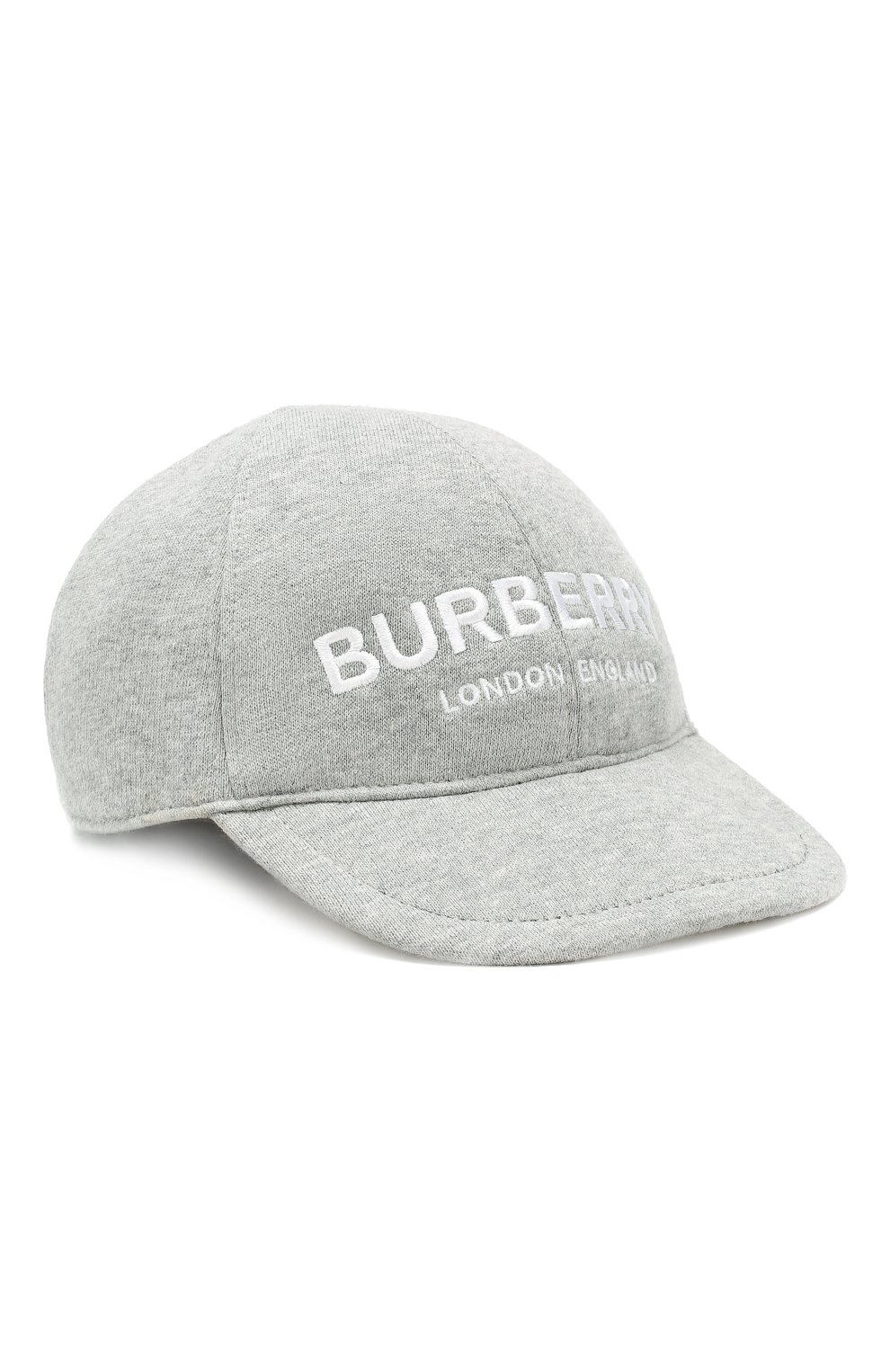 Детская хлопковая бейсболка BURBERRY серого цвета, арт. 8010947 | Фото 1