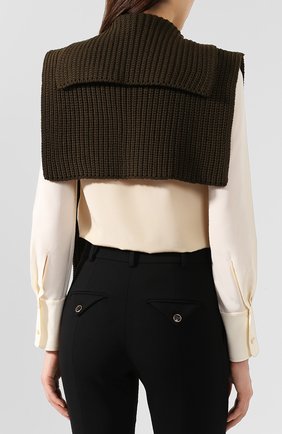 Женский зеленый кашемировый шарф Bottega Veneta, арт. 576690/3V201 купить в ЦУМ | Фото №4 Кашемировый шарф Bottega Veneta зеленый | Фото №4