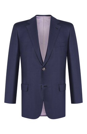 Мужской шерстяной пиджак BRIONI темно-синего цвета по цене 355500 руб., арт. RGI30L/P8A80/PARLAMENT0 | Фото 1 Мужской шерстяной пиджак BRIONI темно-синего цвета, арт. RGI30L/P8A80/PARLAMENT0 | Фото 1 (Материал внешний: Шерсть; Длина (для топов): Стандартные; Рукава: Длинные; 1-2-бортные: Однобортные; Пиджаки М: Приталенный; Случай: Формальный; Стили: Классический; Статус проверки: Проверена категория)
