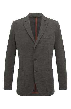 Мужской шерстяной пиджак LORO PIANA темно-серого цвета по цене 260500 руб., арт. FAI7802 | Фото 1 Мужской шерстяной пиджак LORO PIANA темно-серого цвета, арт. FAI7802 | Фото 1 (Длина (для топов): Стандартные; Рукава: Длинные; Статус проверки: Проверена категория; Материал внешний: Шерсть; 1-2-бортные: Однобортные; Пиджаки М: Приталенный; Случай: Повседневный; Стили: Кэжуэл; Кросс-КТ: Трикотаж; Региональные ограничения белый список (Axapta Mercury): RU)
