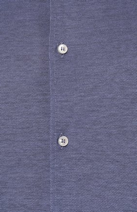 Мужская хлопковая рубашка LORO PIANA темно-синего цвета, арт. FAG3494 | Фото 5 (Манжеты: На пуговицах; Рукава: Длинные; Воротник: Акула; Случай: Повседневный; Длина (для топов): Стандартные; Региональные ограничения белый список (Axapta Mercury): RU; Материал внешний: Хлопок; Статус проверки: Проверено, Проверена категория; Принт: Однотонные; Мужское Кросс-КТ: Рубашка-одежда)