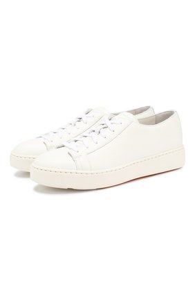 Женские кожаные кеды SANTONI белого цвета по цене 27400 руб., арт. WBCE60442BARGAYLI50 | Фото 1 Женские кожаные кеды SANTONI белого цвета, арт. WBCE60442BARGAYLI50 | Фото 1