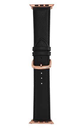 Ремешок для apple watch 38/40mm DBRAMANTE1928 черного цвета, арт. AW42NBGO5146 | Фото 1 (Региональные ограничения белый список (Axapta Mercury): RU; Статус проверки: Проверена категория)