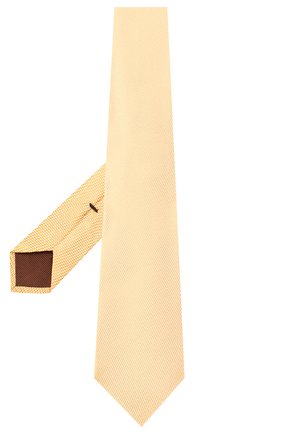 Мужской галстук TOM FORD золотого цвета, арт. 6TF04/XTF | Фото 2 (Материал: Текстиль, Синтетический материал; Статус проверки: Проверена категория; Принт: Без принта)