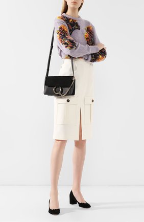 Женская сумка faye small CHLOÉ черного цвета по цене 95800 руб., арт. CHC15US127H20 | Фото 2 Женская сумка faye small CHLOÉ черного цвета, арт. CHC15US127H20 | Фото 2