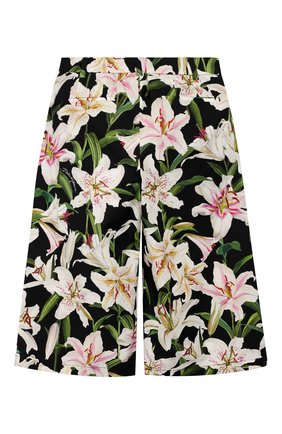 Детского хлопковые кюлоты DOLCE & GABBANA черного цвета по цене 15250 руб., арт. L52P53/HS5EZ/2-6 | Фото 2 Детского хлопковые кюлоты DOLCE & GABBANA черного цвета, арт. L52P53/HS5EZ/2-6 | Фото 2