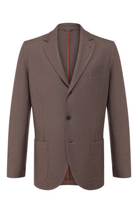 Мужской пиджак из смеси шелка и кашемира LORO PIANA коричневого цвета по цене 329000 руб., арт. FAI2572 | Фото 1 Мужской пиджак из смеси шелка и кашемира LORO PIANA коричневого цвета, арт. FAI2572 | Фото 1