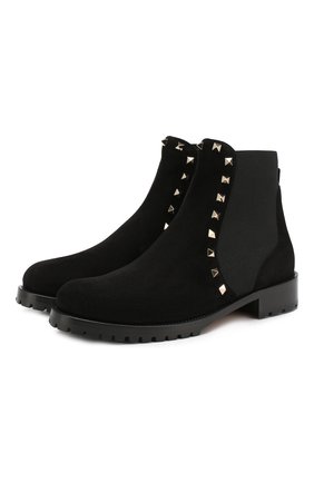Замшевые челси Valentino Garavani Rockstud | Фото №1 Замшевые челси Valentino Garavani Rockstud | Фото №1