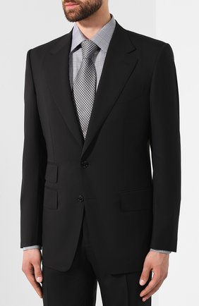 Мужской шерстяной костюм TOM FORD черного цвета по цене 284500 руб., арт. 622R12/21AA43 | Фото 2 Мужской шерстяной костюм TOM FORD черного цвета, арт. 622R12/21AA43 | Фото 2