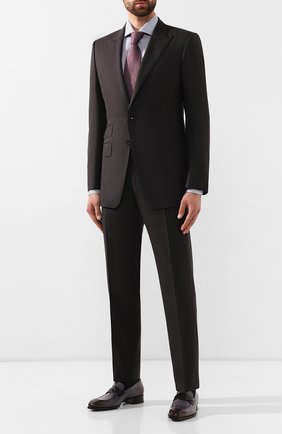 Мужская хлопковая сорочка TOM FORD светло-серого цвета по цене 44900 руб., арт. 6FT786/94S3AX | Фото 2 Мужская хлопковая сорочка TOM FORD светло-серого цвета, арт. 6FT786/94S3AX | Фото 2