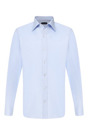 Мужская хлопковая сорочка TOM FORD голубого цвета по цене 35700 руб., арт. 6FT192/94S2JE | Фото 1 Мужская хлопковая сорочка TOM FORD голубого цвета, арт. 6FT192/94S2JE | Фото 1