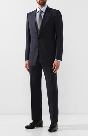 Мужская хлопковая сорочка TOM FORD голубого цвета по цене 35700 руб., арт. 6FT192/94S2JE | Фото 2 Мужская хлопковая сорочка TOM FORD голубого цвета, арт. 6FT192/94S2JE | Фото 2