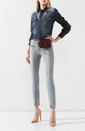 Женская поясная сумка lou SAINT LAURENT бордового цвета по цене 66200 руб., арт. 534817/DV70W | Фото 2 Женская поясная сумка lou SAINT LAURENT бордового цвета, арт. 534817/DV70W | Фото 2