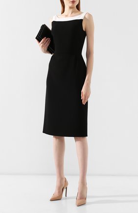Женское шерстяное платье GIVENCHY черно-белого цвета по цене 108000 руб., арт. BW20QV10EG | Фото 2 Женское шерстяное платье GIVENCHY черно-белого цвета, арт. BW20QV10EG | Фото 2