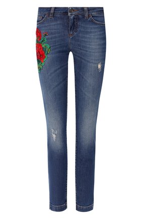 Женские джинсы DOLCE & GABBANA синего цвета по цене 69950 руб., арт. FTAH7Z/G898L | Фото 1 Женские джинсы DOLCE & GABBANA синего цвета, арт. FTAH7Z/G898L | Фото 1