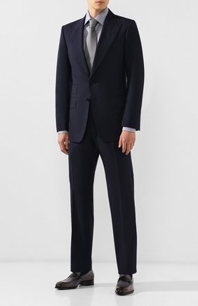Мужская хлопковая сорочка TOM FORD темно-синего цвета по цене 44900 руб., арт. 6FT728/94S1JE | Фото 2 Мужская хлопковая сорочка TOM FORD темно-синего цвета, арт. 6FT728/94S1JE | Фото 2