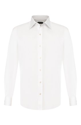 Мужская хлопковая сорочка TOM FORD белого цвета по цене 35700 руб., арт. 6FT190/94S2JE | Фото 1 Мужская хлопковая сорочка TOM FORD белого цвета, арт. 6FT190/94S2JE | Фото 1