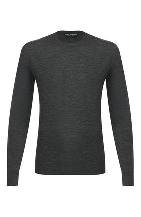 Мужской шерстяной джемпер DOLCE & GABBANA темно-серого цвета по цене 57900 руб., арт. GX550T/JAV0P | Фото 1 Мужской шерстяной джемпер DOLCE & GABBANA темно-серого цвета, арт. GX550T/JAV0P | Фото 1 (Статус проверки: Проверена категория, Проверено; Длина (для топов): Стандартные; Мужское Кросс-КТ: Джемперы; Рукава: Длинные; Материал внешний: Шерсть; Принт: Без принта; Вырез: Круглый)