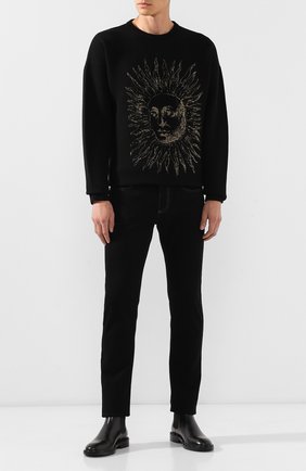 Мужской шерстяной пуловер GIVENCHY черного цвета по цене 76950 руб., арт. BM909U4Y4H | Фото 2 Мужской шерстяной пуловер GIVENCHY черного цвета, арт. BM909U4Y4H | Фото 2