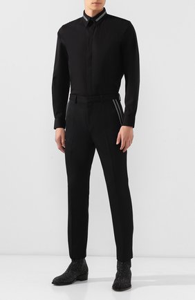 Мужская хлопковая сорочка GIVENCHY черного цвета по цене 46700 руб., арт. BM60DM10KL | Фото 2 Мужская хлопковая сорочка GIVENCHY черного цвета, арт. BM60DM10KL | Фото 2