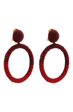 Женские бордовые серьги-клипсы Oscar de la Renta, арт. P19J161CRA купить в ЦУМ | Фото №3 Серьги-клипсы Oscar de la Renta бордовые | Фото №3