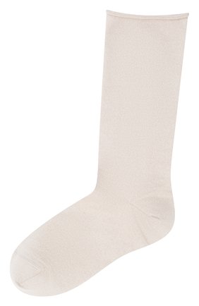 Женские кашемировые носки BRUNELLO CUCINELLI молочного цвета, арт. M64945019P | Фото 1 (Материал внешний: Шерсть, Кашемир; Статус проверки: Проверено, Проверена категория)