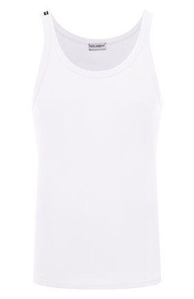 Мужская хлопковая майка DOLCE & GABBANA белого цвета по цене 12200 руб., арт. M8C19J/0UAIJ | Фото 1 Мужская хлопковая майка DOLCE & GABBANA белого цвета, арт. M8C19J/0UAIJ | Фото 1 (Длина (для топов): Стандартные; Материал внешний: Хлопок; Кросс-КТ: бельё; Мужское Кросс-КТ: Майка-белье; Статус проверки: Проверена категория; Рукава: Без рукавов)