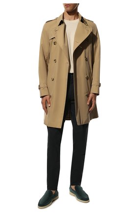 Мужские замшевые лоферы summer walk LORO PIANA бирюзового цвета по цене 63900 руб., арт. FAE8124 | Фото 2 Мужские замшевые лоферы summer walk LORO PIANA бирюзового цвета, арт. FAE8124 | Фото 2