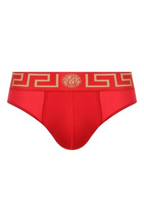 Мужские хлопковые брифы VERSACE красного цвета по цене 4695 руб., арт. AU10027/AC00059 | Фото 1 Мужские хлопковые брифы VERSACE красного цвета, арт. AU10027/AC00059 | Фото 1 (Материал внешний: Хлопок; Статус проверки: Проверена категория; Кросс-КТ: бельё; Мужское Кросс-КТ: Трусы)