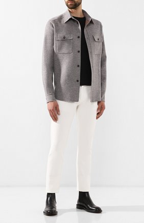 Мужская куртка из смеси шерсти и кашемира BRIONI серого цвета, арт. SGMM0L/07369 | Фото 2 (Материал внешний: Шерсть; Длина (верхняя одежда): Короткие; Рукава: Длинные; Мужское Кросс-КТ: Верхняя одежда, шерсть и кашемир; Кросс-КТ: Куртка; Статус проверки: Проверена категория)