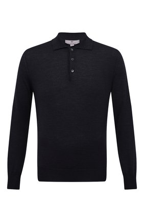 Мужское шерстяное поло CANALI темно-синего цвета по цене 23900 руб., арт. C0017/MK00077 | Фото 1 Мужское шерстяное поло CANALI темно-синего цвета, арт. C0017/MK00077 | Фото 1