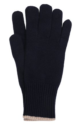 Мужские кашемировые перчатки BRUNELLO CUCINELLI темно-синего цвета, арт. M2293118 | Фото 1 (Материал: Кашемир, Шерсть, Текстиль; Кросс-КТ: Трикотаж; Статус проверки: Проверена категория)