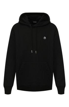 Мужской хлопковое худи DIESEL черного цвета по цене 9950 руб., арт. 00SHEF/0NAUW | Фото 1 Мужской хлопковое худи DIESEL черного цвета, арт. 00SHEF/0NAUW | Фото 1