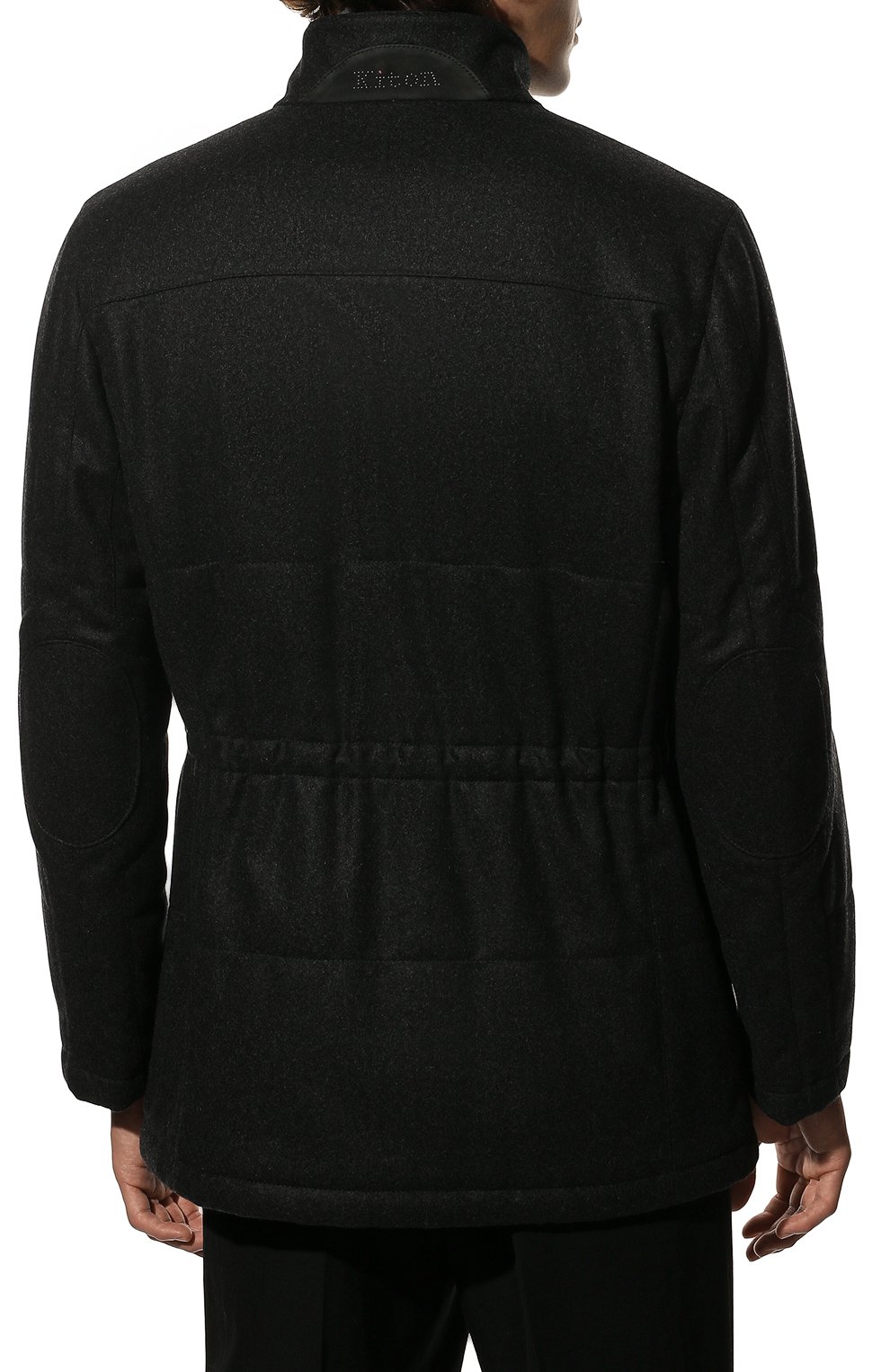 Мужская кашемировая куртка KITON темно-серого цвета, арт. UW0608MV03S04 | Фото 4 (Кросс-КТ: Куртка; Мужское Кросс-КТ: шерсть и кашемир, Верхняя одежда; Материал внешний: Шерсть, Кашемир; Рукава: Длинные; Длина (верхняя одежда): До середины бедра; Материал подклада: Синтетический материал; Статус проверки: Проверена категория)