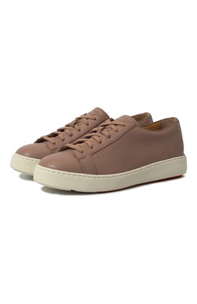 Женские кожаные кеды SANTONI светло-розового цвета по цене 29950 руб., арт. WBCE60442BAREAYLP45 | Фото 1 Женские кожаные кеды SANTONI светло-розового цвета, арт. WBCE60442BAREAYLP45 | Фото 1