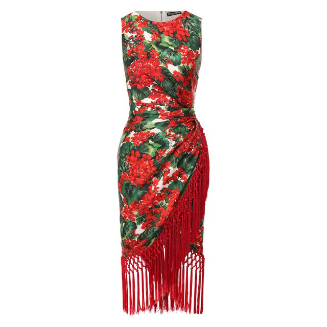 Платье из смеси шелка и вискозы Dolce & Gabbana