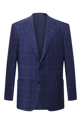 Мужской кашемировый пиджак BRIONI синего цвета по цене 515500 руб., арт. RGH00S/08362/PARLAMENT0 | Фото 1 Мужской кашемировый пиджак BRIONI синего цвета, арт. RGH00S/08362/PARLAMENT0 | Фото 1 (Материал подклада: Купро; Рукава: Длинные; Материал внешний: Кашемир, Шерсть; Статус проверки: Проверена категория; Длина (для топов): Стандартные; 1-2-бортные: Однобортные; Пиджаки М: Прямой; Случай: Формальный; Стили: Классический)