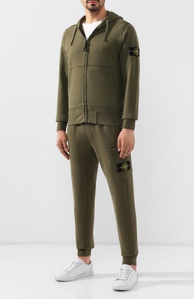 Мужская хлопковая толстовка STONE ISLAND хаки цвета по цене 20950 руб., арт. 711560220 | Фото 2 Мужская хлопковая толстовка STONE ISLAND хаки цвета, арт. 711560220 | Фото 2
