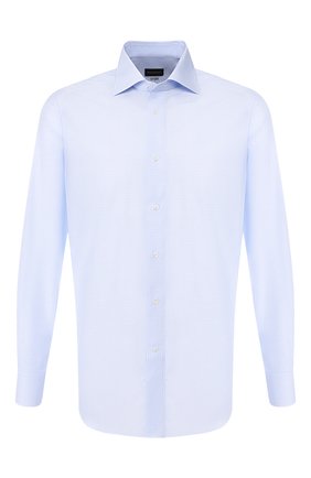 Мужская хлопковая сорочка ERMENEGILDO ZEGNA голубого цвета по цене 29950 руб., арт. 601212/9RS0BR | Фото 1 Мужская хлопковая сорочка ERMENEGILDO ZEGNA голубого цвета, арт. 601212/9RS0BR | Фото 1