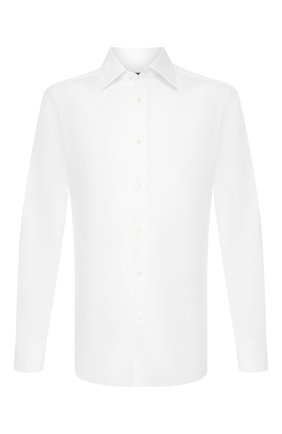 Мужская хлопковая сорочка ERMENEGILDO ZEGNA белого цвета по цене 28950 руб., арт. 604004/9MS0PA | Фото 1 Мужская хлопковая сорочка ERMENEGILDO ZEGNA белого цвета, арт. 604004/9MS0PA | Фото 1 (Рукава: Длинные; Длина (для топов): Стандартные; Статус проверки: Проверено, Проверена категория; Материал внешний: Хлопок; Случай: Формальный; Воротник: Кент; Манжеты: На пуговицах; Мужское Кросс-КТ: Сорочка-одежда; Принт: Однотонные)