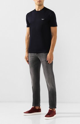 Мужская хлопковая футболка ERMENEGILDO ZEGNA темно-синего цвета по цене 26500 руб., арт. UT526/706R | Фото 2 Мужская хлопковая футболка ERMENEGILDO ZEGNA темно-синего цвета, арт. UT526/706R | Фото 2