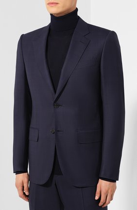 Мужской шерстяной костюм ZEGNA COUTURE темно-синего цвета по цене 342500 руб., арт. 622N13/21L2N5 | Фото 2 Мужской шерстяной костюм ZEGNA COUTURE темно-синего цвета, арт. 622N13/21L2N5 | Фото 2