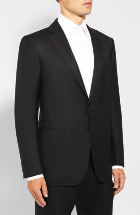 Мужской шерстяной костюм ERMENEGILDO ZEGNA черного цвета по цене 261500 руб., арт. 622564/221225 | Фото 2 Мужской шерстяной костюм ERMENEGILDO ZEGNA черного цвета, арт. 622564/221225 | Фото 2