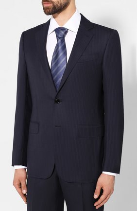 Мужской шерстяной костюм ERMENEGILDO ZEGNA темно-синего цвета по цене 244500 руб., арт. 616541/221225 | Фото 2 Мужской шерстяной костюм ERMENEGILDO ZEGNA темно-синего цвета, арт. 616541/221225 | Фото 2