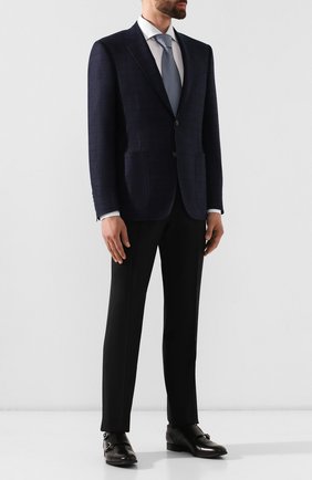 Мужские шерстяные брюки ERMENEGILDO ZEGNA черного цвета по цене 47500 руб., арт. 612F05/75F812 | Фото 2 Мужские шерстяные брюки ERMENEGILDO ZEGNA черного цвета, арт. 612F05/75F812 | Фото 2