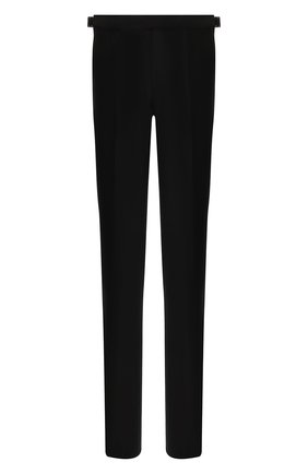 Мужские шерстяные брюки ERMENEGILDO ZEGNA черного цвета, арт. 612F05/75F812 | Фото 1 (Материал подклада: Вискоза; Материал внешний: Шерсть; Статус проверки: Проверено, Проверена категория; Длина (брюки, джинсы): Стандартные; Случай: Формальный; Стили: Классический)