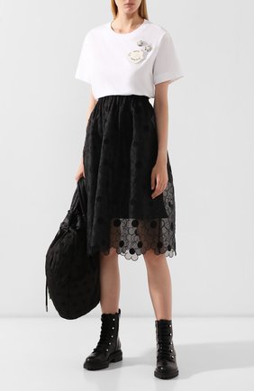 Женская футболка 4 moncler simone rocha MONCLER GENIUS белого цвета по цене 21900 руб., арт. E2-09W-80535-70-829FG | Фото 2 Женская футболка 4 moncler simone rocha MONCLER GENIUS белого цвета, арт. E2-09W-80535-70-829FG | Фото 2