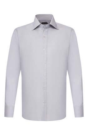 Мужская хлопковая сорочка TOM FORD светло-серого цвета по цене 39950 руб., арт. 6FT786/94S1IG | Фото 1 Мужская хлопковая сорочка TOM FORD светло-серого цвета, арт. 6FT786/94S1IG | Фото 1