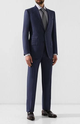 Мужская хлопковая сорочка TOM FORD светло-серого цвета по цене 39950 руб., арт. 6FT786/94S1IG | Фото 2 Мужская хлопковая сорочка TOM FORD светло-серого цвета, арт. 6FT786/94S1IG | Фото 2