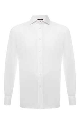 Мужская хлопковая сорочка ZEGNA COUTURE белого цвета по цене 89300 руб., арт. 402300/9NS0LB | Фото 1 Мужская хлопковая сорочка ZEGNA COUTURE белого цвета, арт. 402300/9NS0LB | Фото 1 (Статус проверки: Проверено, Проверена категория; Рукава: Длинные; Материал внешний: Хлопок; Длина (для топов): Стандартные; Случай: Формальный; Воротник: Акула; Принт: Однотонные; Манжеты: На пуговицах; Мужское Кросс-КТ: Сорочка-одежда)